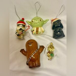 Star Wars Christmas Ornaments ©2013- Marked-  LFL- Lucasfilms - Lot Of 5